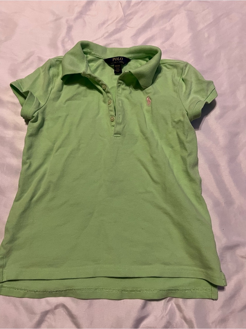 Polo by Ralph Lauren Girls Light Green Polo Shirt